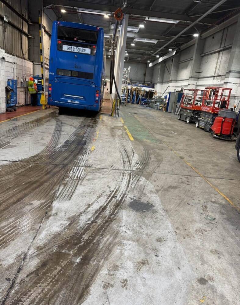 Prepared floor before line marking by C&R