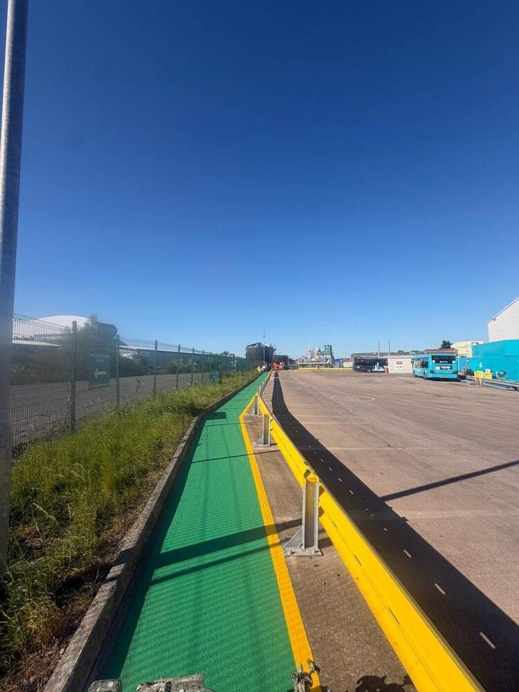 Anti-slip coated walkway by C&R