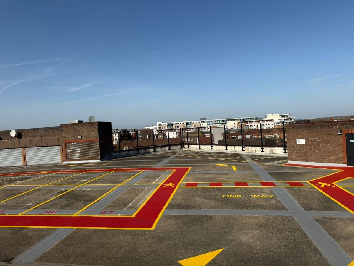 Colour-coded car park markings by C&R