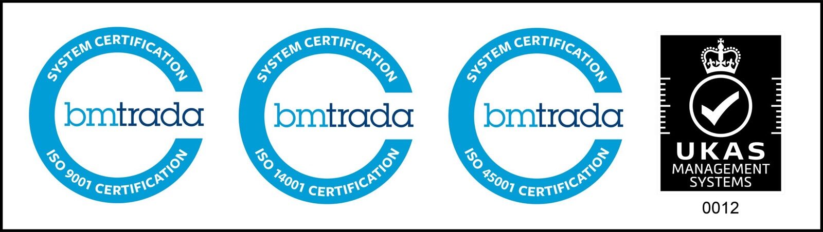 2021 ISO9001 ISO14001 ISO45001 Black UKAS SystemCert COLOUR